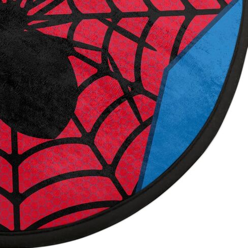 Red Spider Web Round Area Rug Large Aesthetic Area Rugs for Kids Room Nursery Decorations, 3 ft Diameter Cool Non-Slip Doormat Floor Carpet Decor in Kuwait