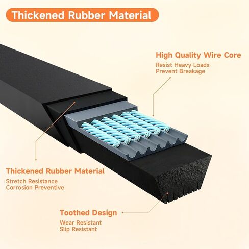 Treadmill Motor Belt Compatible with NordicTrack ProForm Reebok Gold's Gym Epic Fitness F23 Sport 500s Replace#: 255589 8PJ556, 21.89"×0.75" Traction Drive Belt in Kuwait