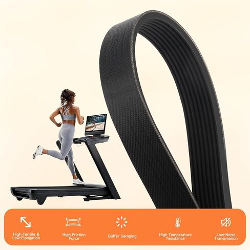 Treadmill Motor Belt Compatible with NordicTrack ProForm Reebok Gold's Gym Epic Fitness F23 Sport 500s Replace#: 255589 8PJ556, 21.89"×0.75" Traction Drive Belt in Kuwait