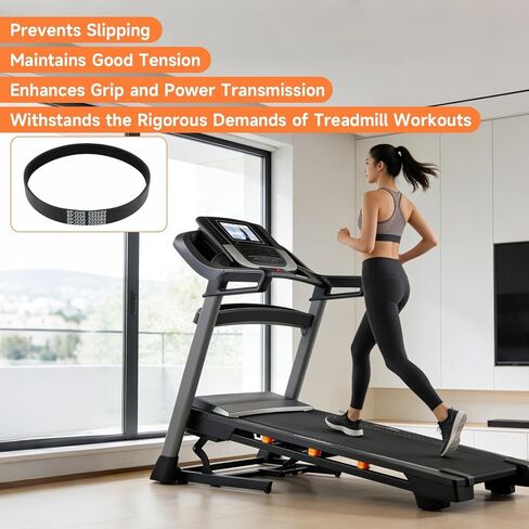 Treadmill Motor Belt Compatible with NordicTrack ProForm Reebok Gold's Gym Epic Fitness F23 Sport 500s Replace#: 255589 8PJ556, 21.89"×0.75" Traction Drive Belt in Kuwait