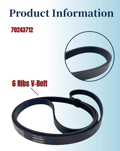 500J PJ1270 6-Rib حزام محرك مشاية كهربائي مناسب لمطاحن Vega V-Belt، لحزام محرك مجفف اللياقة البدنية Xbike in Saudi Arabia