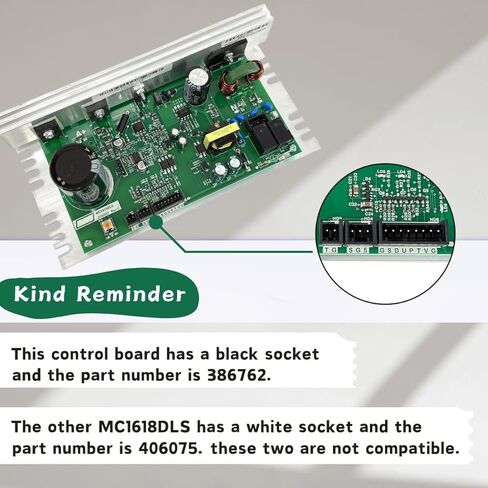 وحدة تحكم محرك جهاز المشي MC1618DLS 386762، #Replace ZC0547 تعمل مع لوحة تحكم جهاز المشي Icon GldsGym Proform NordicTrack 398056 386816 398076 (مقابس سوداء) in Kuwait