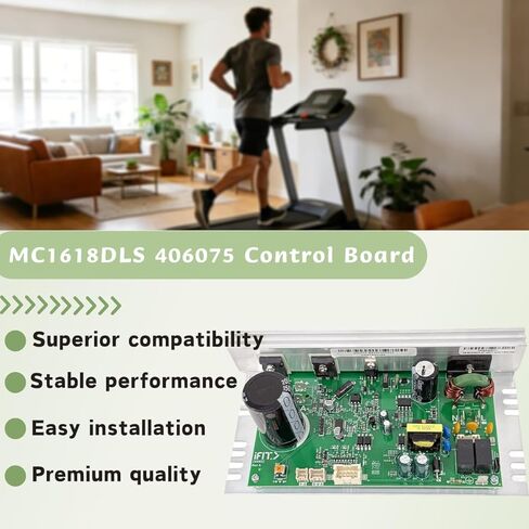لوحة التحكم في جهاز المشي MC1618DLS 406075، #Replace ZE0822 تعمل مع وحدة تحكم محرك جهاز المشي Icon GldsGym Proform Nordic-Track (مقابس بيضاء) in Kuwait