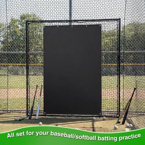 قفص الضرب مساند 4'x6' قفص ضرب البيسبول المقوى عالي التحمل وصافي التوقف لرمي البيسبول البيسبول in Kuwait