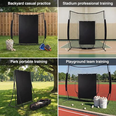 قفص الضرب مساند 4'x6' قفص ضرب البيسبول المقوى عالي التحمل وصافي التوقف لرمي البيسبول البيسبول in Kuwait