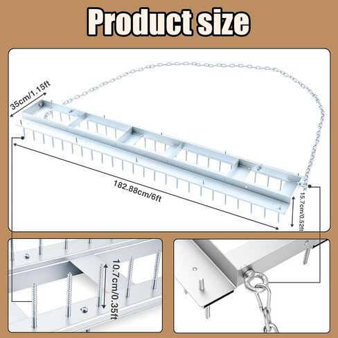 6ft Big League Baseball Field Drag Flat Mat Surfaces with Chain Easy to Drag for Manual or Vehicle Assisted Pulling Baseball Big League Field in Saudi Arabia