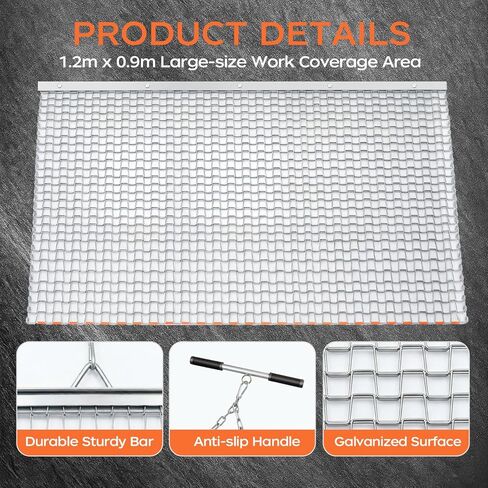 Heavy Duty Durable Drag Mat Steel Mesh Field Surface Leveling Drag Mat for Manual or Vehicle Pulling ATV/UTV and Tractors (4 x 3 ft) in Saudi Arabia