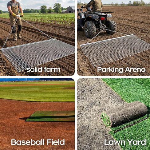 Heavy Duty Durable Drag Mat Steel Mesh Field Surface Leveling Drag Mat for Manual or Vehicle Pulling ATV/UTV and Tractors (4 x 3 ft) in Saudi Arabia