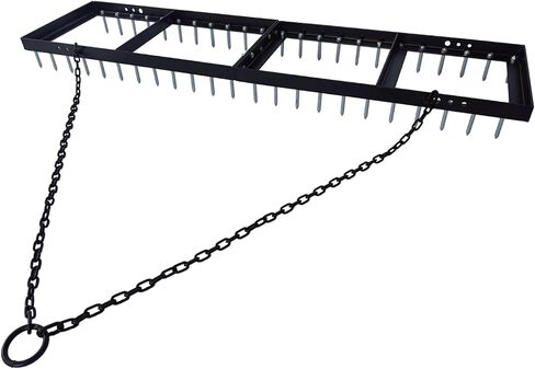 Yard Tuff YTF-06SDTC Spike Drag, Heavy Duty Tow Behind Lawn, Field and Garden Leveler for ATV, UTV and Tractor Use, 6 Foot Wide, Black in Kuwait