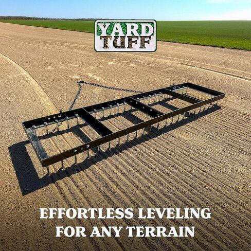 Yard Tuff YTF-06SDTC Spike Drag, Heavy Duty Tow Behind Lawn, Field and Garden Leveler for ATV, UTV and Tractor Use, 6 Foot Wide, Black in Kuwait