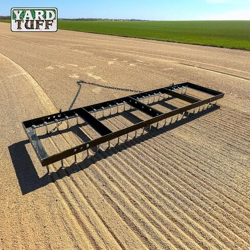 Yard Tuff YTF-06SDTC Spike Drag, Heavy Duty Tow Behind Lawn, Field and Garden Leveler for ATV, UTV and Tractor Use, 6 Foot Wide, Black in Kuwait