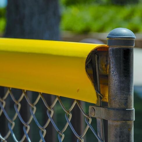 Premium Fence Topper - 50 Ft Yellow Chain-Link Fence Cover - UV-Resistant, Injury Prevention, Safety Fence for Dog, Cat and Clear Visibility for Baseball & Softball Fields in Saudi Arabia