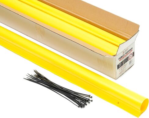 Premium Fence Topper - 50 Ft Yellow Chain-Link Fence Cover - UV-Resistant, Injury Prevention, Safety Fence for Dog, Cat and Clear Visibility for Baseball & Softball Fields in Saudi Arabia