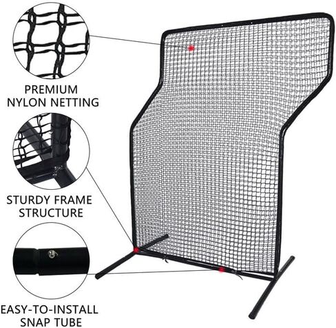 Gagalileo Baseball Z Screen Softball Pitching Practice Net Pitcher Protective Portable for Batting Cage Backyard Coaches Parents Youth Training Beisbol in Kuwait