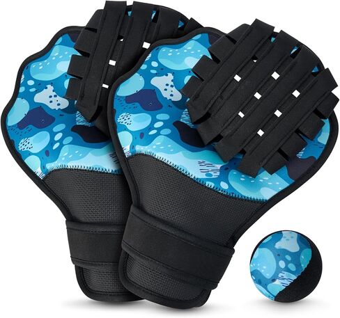 TTQ Water Baseball Ball and Gloves Set for Pool & Beach Games –Adjustable Ambidextrous Baseball-Style Mitts with Water Bouncing Ball for Outdoor Summer Water Sports in Kuwait