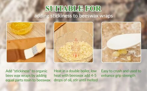 Pine Resin for Beeswax Wraps 2.2 lbs, Premium Pine Resin for Beeswax Wraps, Premium Grade Rosin for a better Grip and Performance, Ideal for Musicians Athletes, Dancers and DIY Projects. in Kuwait