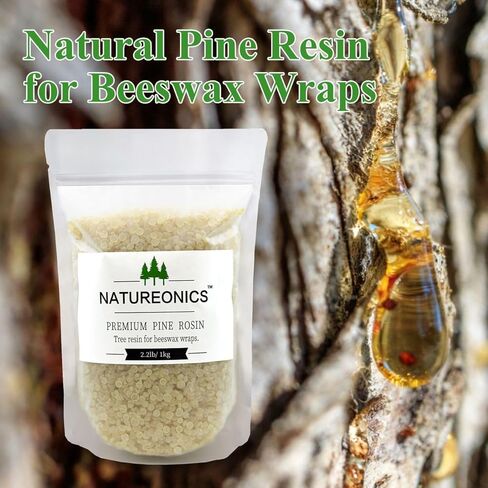 Pine Resin for Beeswax Wraps 2.2 lbs, Premium Pine Resin for Beeswax Wraps, Premium Grade Rosin for a better Grip and Performance, Ideal for Musicians Athletes, Dancers and DIY Projects. in Kuwait