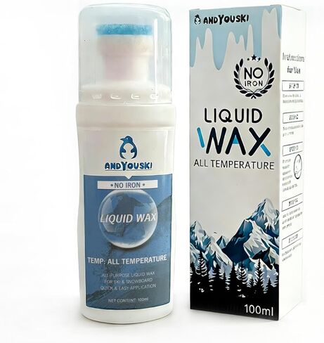 100ml Universal Liquid Ski & Snowboard Wax - All-Temperature, No-Iron Application, Fluorine-Free Formula in Kuwait