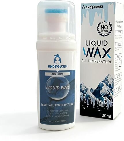 100ml Universal Liquid Ski & Snowboard Wax - All-Temperature, No-Iron Application, Fluorine-Free Formula in Kuwait