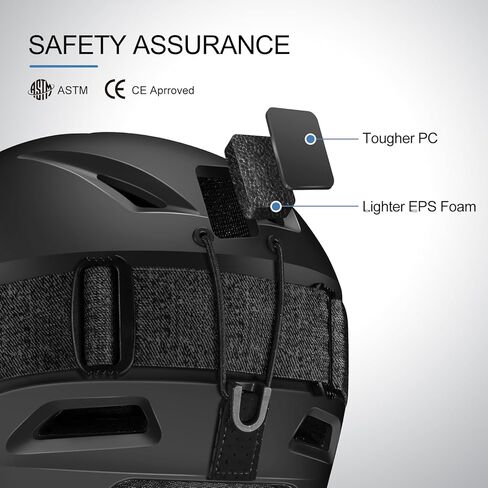 Odoland Snowboard Helmet, Ski Helmet with Ski Goggles for Adults & Youth, Durable PC Shell & EPS Foam, Safety Snow Helmets Goggles for Men Women in Saudi Arabia