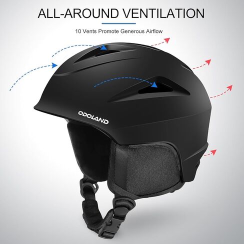 Odoland Snowboard Helmet, Ski Helmet with Ski Goggles for Adults & Youth, Durable PC Shell & EPS Foam, Safety Snow Helmets Goggles for Men Women in Saudi Arabia