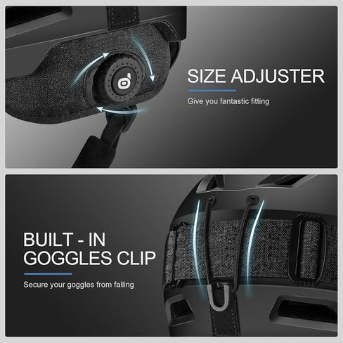 Odoland Snowboard Helmet, Ski Helmet with Ski Goggles for Adults & Youth, Durable PC Shell & EPS Foam, Safety Snow Helmets Goggles for Men Women in Saudi Arabia
