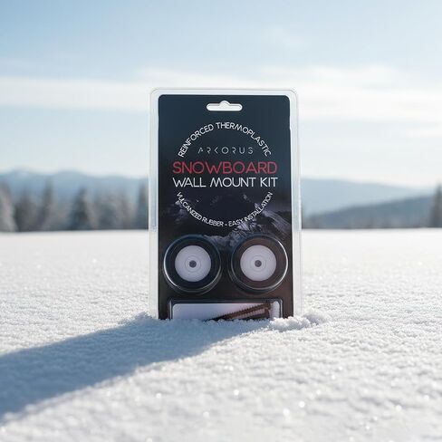 Snowboard Wall Mount Hanger – Edge-Safe Snow Board Storage, Modern Floating Vertical Rack, Clip Hook Gravity Grip Holder to Securely Store, Hang & Display Snowboards, Gear Organizer in Kuwait