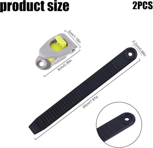 BOXOB 2pcs Snowboard Ankle Ladder Strap Binding Replacement with Black Strap Buckles, Ski Bindings High Elastic Ankle Strap Durable Binding Parts for Snowboard Enthusiasts in Saudi Arabia