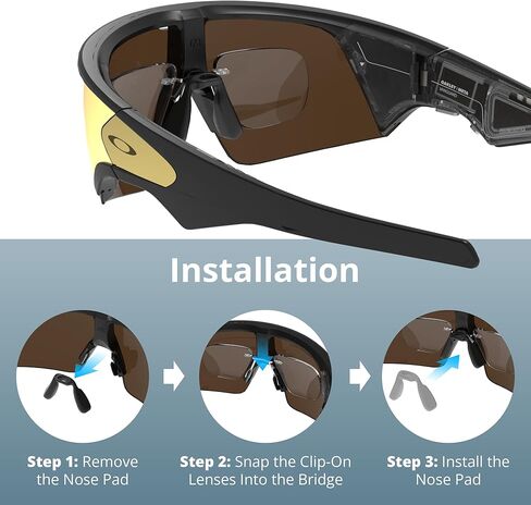 عدسات HiBloks المشبكية المتوافقة مع نظارات Oakley Meta Vanguard، عدسة قابلة للاستبدال بمشبك للعدسات الطبية المخصصة مع قطعة قماش النظارات، شفافة in Kuwait