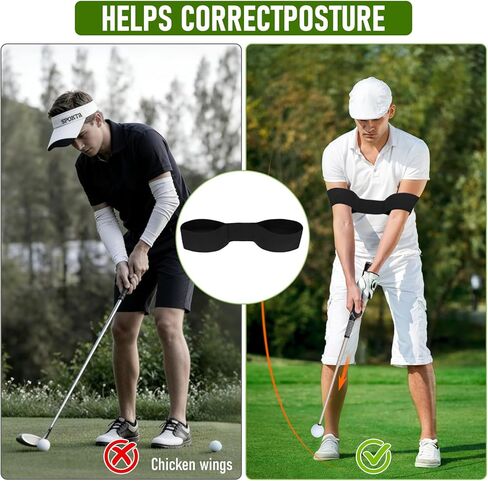 مساعد تدريب على أرجوحة الجولف قابل للسحب - مدرب قبضة محمول مع تعليقات النقر للاعبي الجولف الذين يستخدمون اليد اليمنى، مدرب سرعة التأرجح المحمول مع شريط للذراع للتمرين الداخلي والخارجي in Kuwait