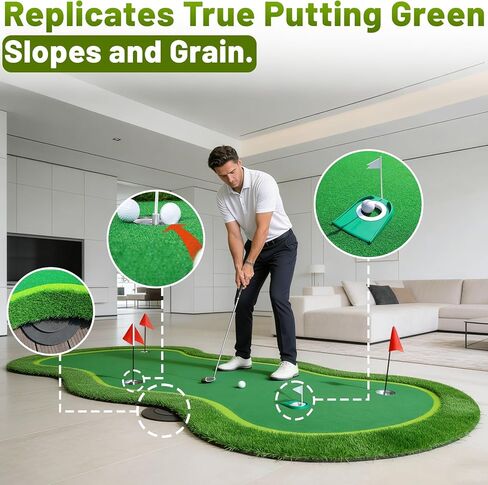 Bearwill Golf Putting Green,5ft x 10ft Golf Practice Putting Mat,Professional Large Golf Training Mat for Indoor Outdoor Garage Backyard in Kuwait
