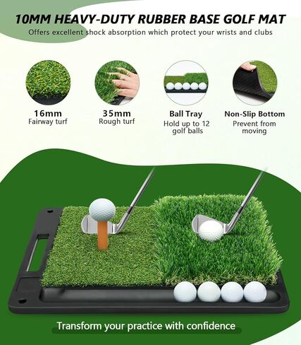 شبكة جولف لممارسة الضرب، شبكة تدريب جولف مقاس 10 × 7 أقدام مع حصيرة وهدف للفناء الخلفي، للاستخدام الداخلي والخارجي، شبكات قيادة للتقطيع والضرب والتأرجح والمكواة والسائق in Kuwait