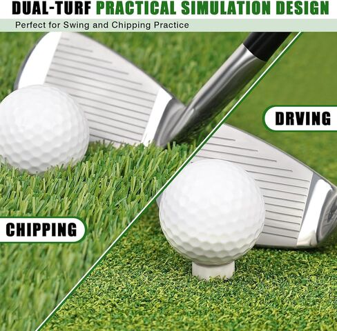 Premium Golf Hitting Mat, 10mm Foam Padding with Rubber Backing Golf Mat, Golf Practice Mat for Indoor and Outdoor Training in Kuwait