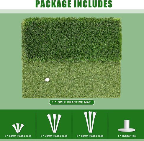 Premium Golf Hitting Mat, 10mm Foam Padding with Rubber Backing Golf Mat, Golf Practice Mat for Indoor and Outdoor Training in Kuwait