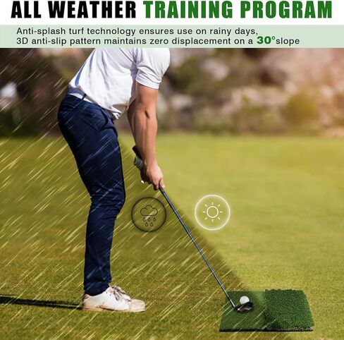 Premium Golf Hitting Mat, 10mm Foam Padding with Rubber Backing Golf Mat, Golf Practice Mat for Indoor and Outdoor Training in Kuwait