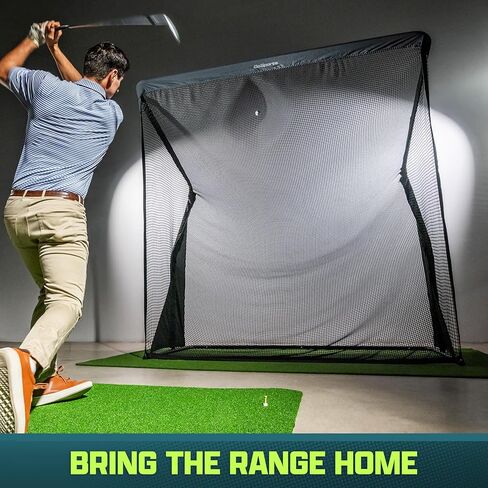 GoSports 8 x 8 ft Elite Golf Net with LoftGuard Canopy and Steel Frame - Indoor & Outdoor Practice Golf Hitting Net in Saudi Arabia