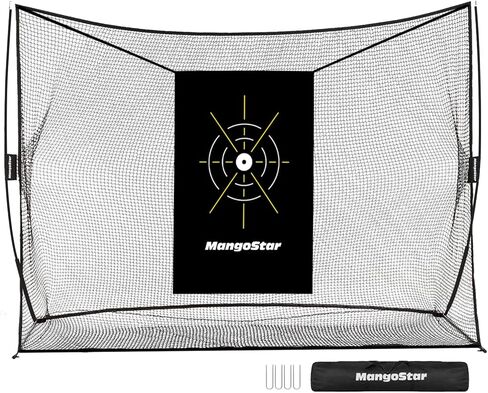 Mangostar Golf Net, 10x7ft Heavy Duty Golf Practice Net for Backyard Driving Real Golf Balls with Target Cloth and Carry Bag, Indoor Outdoor Golf Hitting Training Set Ideal Gift for Golfers in Kuwait