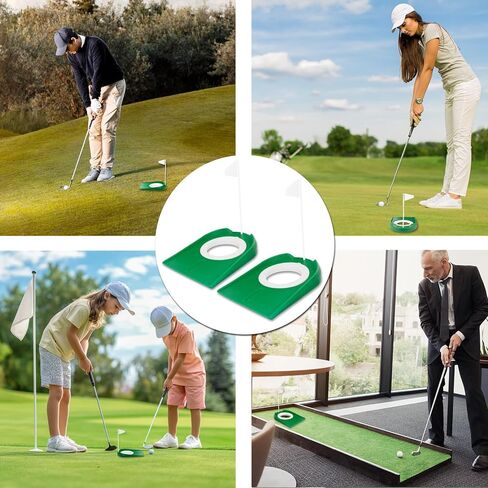 وضع الأخضر في الأماكن المغلقة مجموعة 2PCS كأس وضع الغولف مع العلم، كأس وضع الغولف للأطفال الكبار مكتب المرآب ساحة داخلي ممارسة في الهواء الطلق، والتدريب يساعد على وضع الأكواب الخضراء والأعلام in Kuwait