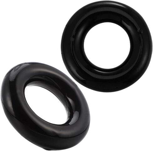 2pcs Golf Swing Weight Rings Training Aid for Warm-up and Swing Practice, Black Adjustable Club Weight Donut, Golf Practice Equipment for Strength and Balance Training in Saudi Arabia