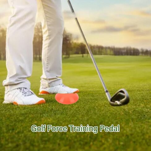 Cyrank Golf Force Training Pads, 2PCS Golf Training Aid Rubber Pedal Reusable Golfs Strength Pad Force Plate Exerciser Step Pad Skill Improvement Orange in Saudi Arabia