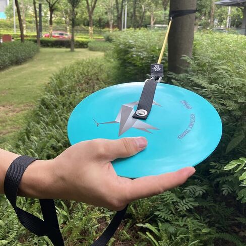 QOGIR Resistance Trainer for Disc Golf, Practice Backhand or Forehand Throws to Improve Your Disc Golf Technique, Increase Strength in Your Pull Through, Gain Extra Distance, Disc Shaped Grip. in Kuwait