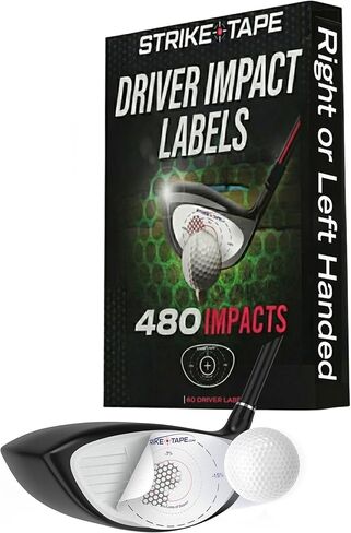STRIKEPRO StrikeTape Golf Impact Tape. Right or Left Handed. Optimized for Clean Removal and Multiple Swing impacts. Choose Your Labels, Driver Impact Labels only or Combo Drivers/Hybrids/Irons. in Saudi Arabia