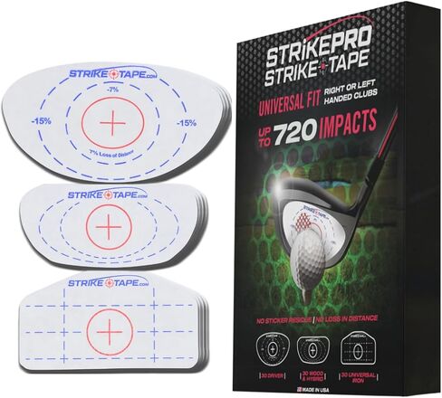STRIKEPRO StrikeTape Golf Impact Tape. Right or Left Handed. Optimized for Clean Removal and Multiple Swing impacts. Choose Your Labels, Driver Impact Labels only or Combo Drivers/Hybrids/Irons. in Saudi Arabia