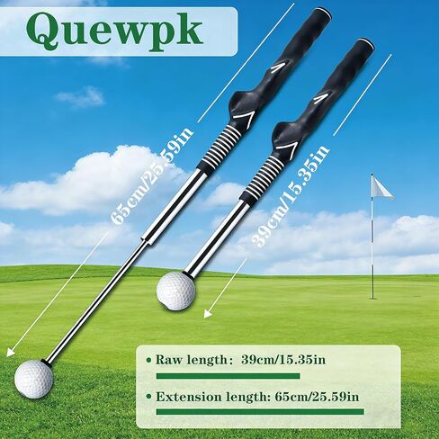 Retractable Golf Swing Trainer – Golf Grip Trainer with Arm Band for Right-Handed Golfers, Grip Correction & Swing Click Feedback Training Aid, Indoor & Outdoor Practice, Golf Gifts for Men in Saudi Arabia