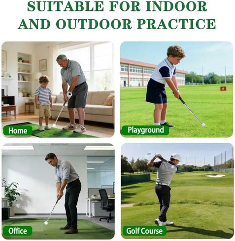 Retractable Golf Swing Trainer – Golf Grip Trainer with Arm Band for Right-Handed Golfers, Grip Correction & Swing Click Feedback Training Aid, Indoor & Outdoor Practice, Golf Gifts for Men in Kuwait