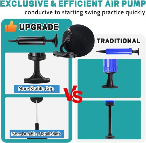 Golf Training Aid, Smart Ball for Golf Swing Trainer, Golf Training Ball Between Arms - Connector & Hanger Golf Practice Equipment, Inflatable Golf Swing Ball - Posture Correction for Beginners in Kuwait