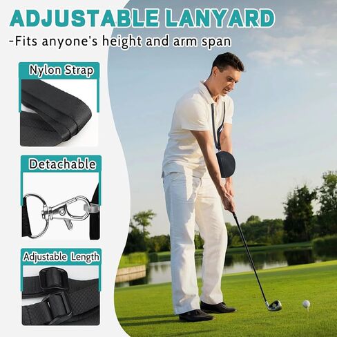 Golf Training Aid, Smart Ball for Golf Swing Trainer, Golf Training Ball Between Arms - Connector & Hanger Golf Practice Equipment, Inflatable Golf Swing Ball - Posture Correction for Beginners in Kuwait
