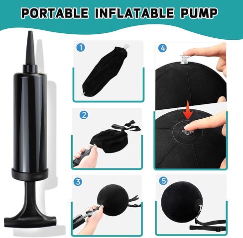 Golf Training Aid, Smart Ball for Golf Swing Trainer, Golf Training Ball Between Arms - Connector & Hanger Golf Practice Equipment, Inflatable Golf Swing Ball - Posture Correction for Beginners in Kuwait