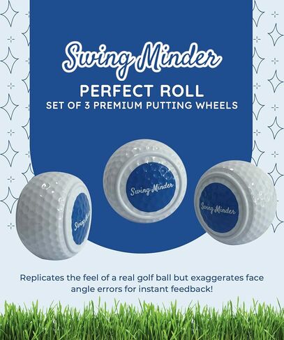 Swing Minder Perfect Roll Putting Wheels Training Aid (Set of 3) | Golf Putting Alignment Tool for True Roll Practice | Improve Accuracy & Stroke Control in Saudi Arabia