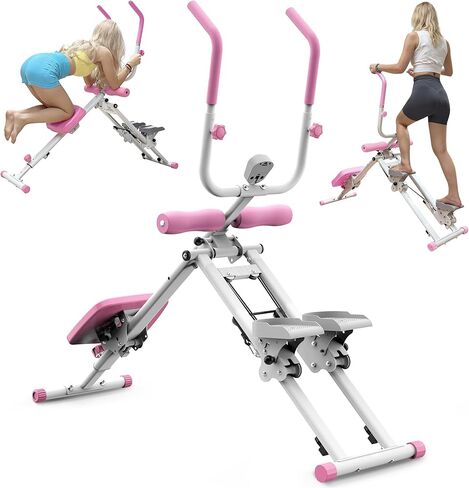 جهاز تمارين البطن والدرج 2 في 1 من كينماك - مدرب متعدد الوظائف - ترقية عالية الكفاءة لجهاز Stairmaster وجهاز تدريب عضلات البطن، معدات تمارين الجسم بالكامل لتمارين الصالة الرياضية المنزلية in Kuwait